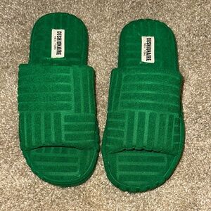 Women’s Green Slide Sandals/Slippers